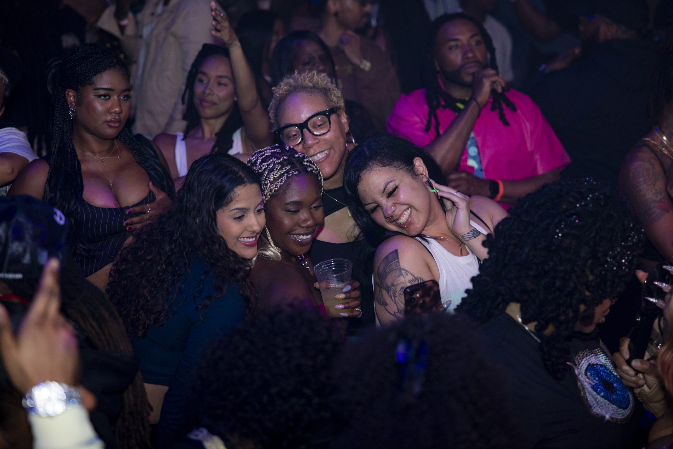 Crowd dancing at an indoor Slappers N Bangers hip hop and R&B night in Pittsburgh