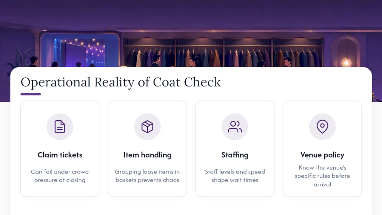 The Real Takeaway on Coat Check — overview diagram